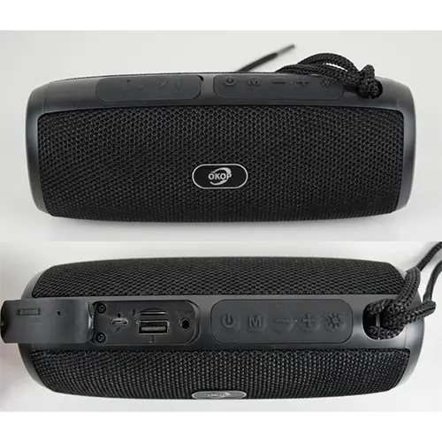 Photo from the official notice: OKOP wireless speaker — burns risk