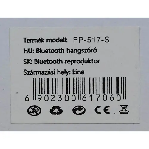Photo from the official notice: Fepe WIRELESS SPEAKER — burns risk