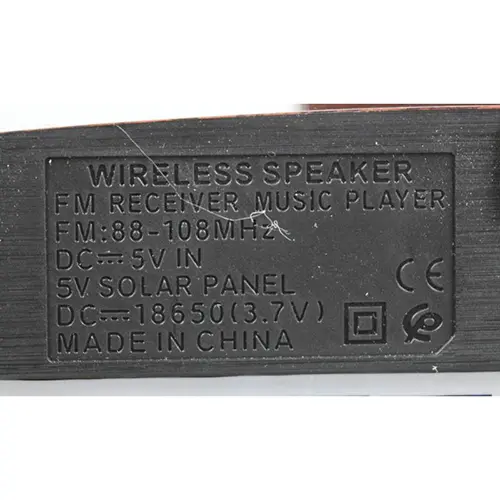 Photo from the official notice: Fepe WIRELESS SPEAKER — burns risk