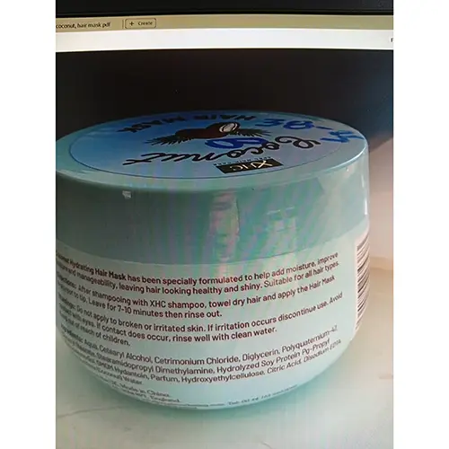 Photo de l’avis officiel: XHC XPEL HAIR CARE Coconut HAIR MASK Masque capillaire — risque: Risque chimique