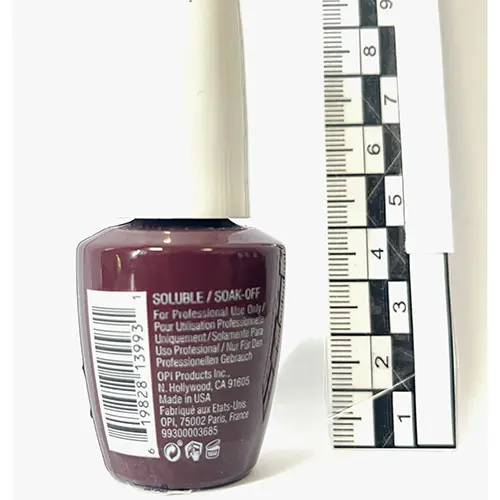 Photo from the official notice: OPI Gel Color - Como se LLama? gel nail polish — chemical risk