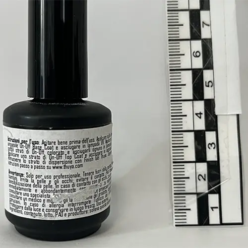Photo de l’avis officiel: Thuya Gel ON-OFF B Color Gel vernis à ongles — risque: Risque chimique