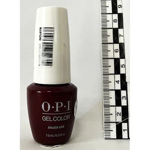 Photo de l’avis officiel: OPI Gel Color - Malaga Wine Gel vernis à ongles — risque: Risque chimique (SR/01543/26)
