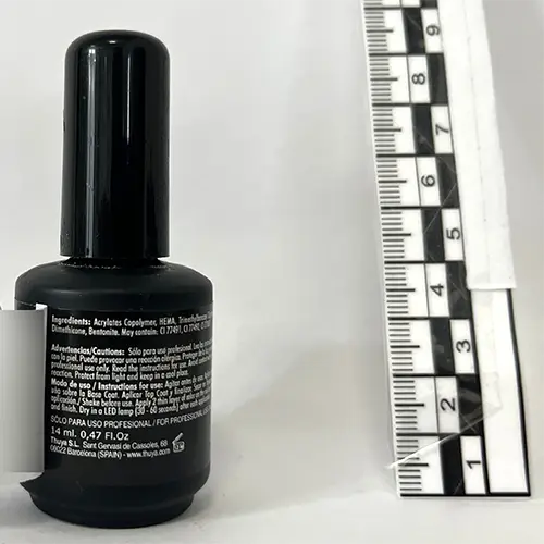 Foto do aviso oficial: Thuya Gel ON-Off  - B Color Verniz para unhas em gel — risco: Químico