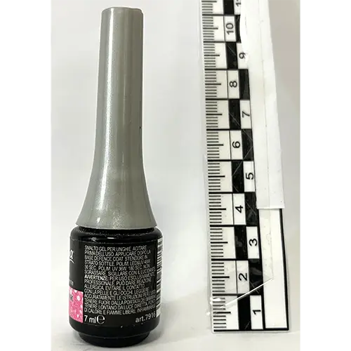 Photo de l’avis officiel: Estrosa Pretty in Pink - glitter Gel vernis à ongles — risque: Risque chimique