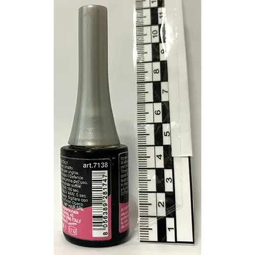 Photo de l’avis officiel: Estrosa Hardy Pink Gel vernis à ongles — risque: Risque chimique