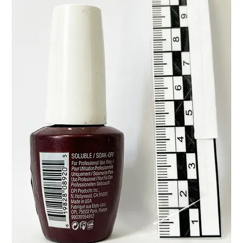 Photo de l’avis officiel: OPI Gel Color - Bogotà Blackberry Gel vernis à ongles — risque: Risque chimique