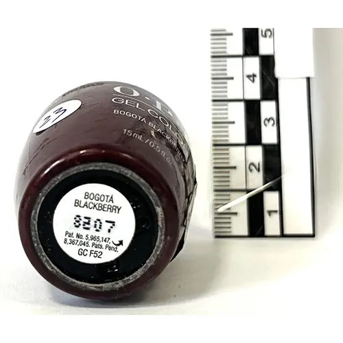 Photo de l’avis officiel: OPI Gel Color - Bogotà Blackberry Gel vernis à ongles — risque: Risque chimique
