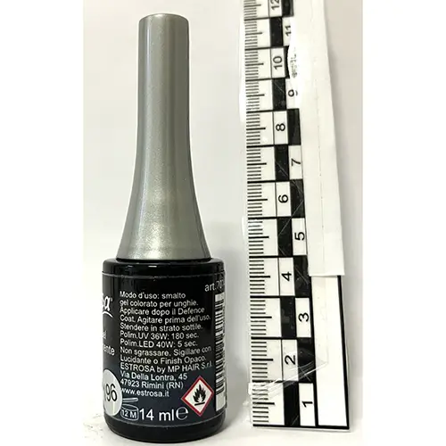 Photo de l’avis officiel: Estrosa Blu Ardesia Metallic Gel vernis à ongles — risque: Risque chimique