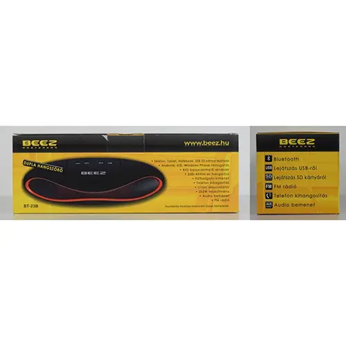 Photo from the official notice: BEEZ wireless speaker — burns risk