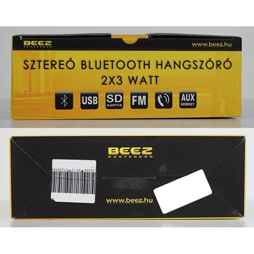 Photo from the official notice: BEEZ wireless speaker — burns risk