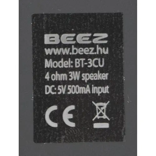 Photo from the official notice: BEEZ wireless speaker — burns risk