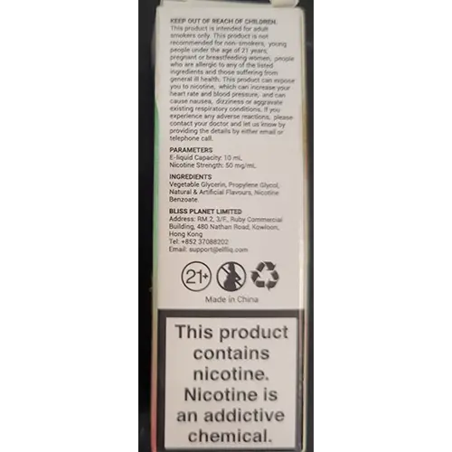 Photo de l’avis officiel: ELFLIQ NIC SALTS Cartouche de cigarette électronique — risque: Risque chimique (SR/01651/26)