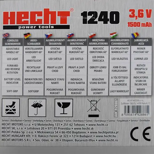Photo from the official notice: Hecht Cordless Screwdriver — burns risk