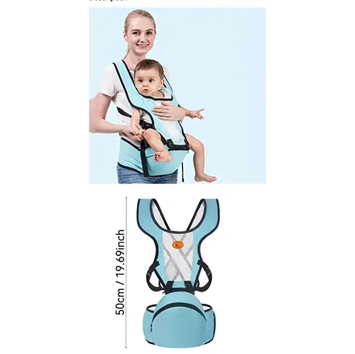 Photo from the official notice: JIADUN Echarpe de transport de bébé multifonctionelle, siège de hanche de bébé léger et portable - Noir baby c — injuries risk