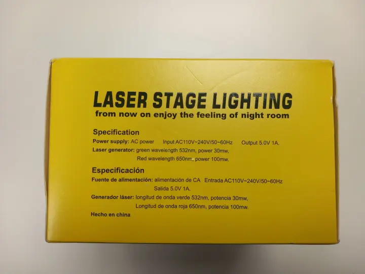 Photo de l’avis officiel: Sandowi Luz de escenario láser Projecteur laser — risque: Dommages à la vue (SR/01948/26)