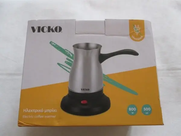 Photo de l’avis officiel: VICKO Cafetière — risque: Brûlures