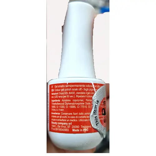 Foto do aviso oficial: Jessie Milano Color Shine 039 Verniz para unhas em gel — risco: Químico