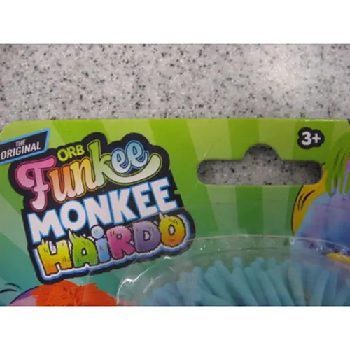 Photo de l’avis officiel: ORB Toys Funkee Monkee hairdo Jouet de figurine rempli de sable — risque: Risque sanitaire/autre