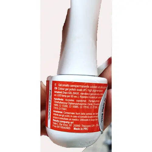Photo de l’avis officiel: Jessie Milano Color Shine 040 Gel vernis à ongles — risque: Risque chimique