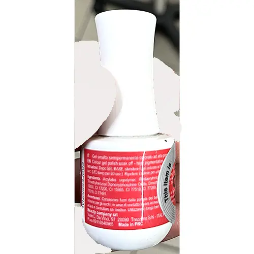 Photo de l’avis officiel: Jessie Milano Color Shine 054 Gel vernis à ongles — risque: Risque chimique
