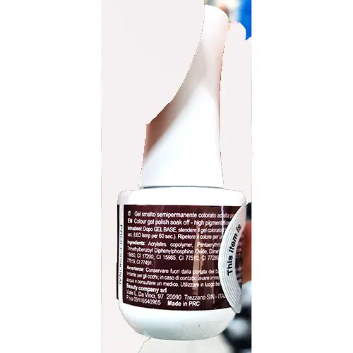 Photo de l’avis officiel: Jessie Milano Color Shine 077 Gel vernis à ongles — risque: Risque chimique