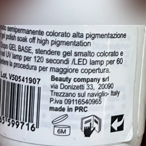 Foto dell’avviso ufficiale: Jessie Milano Color Shine 258 Smalto per unghie in gel — rischio: Rischio chimico