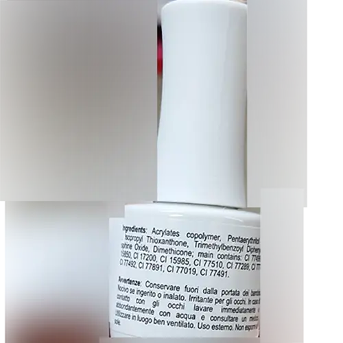 Foto uit de officiële melding: Jessie Milano Color Life pigmentazione 267 Gel nagellak — risico: Chemische risico's