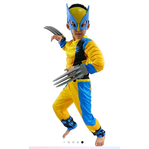 Foto dell’avviso ufficiale: Costume de performance du film Marvel Wolverine pour enfants Costume da fancy-dress — rischio: Strangolamento