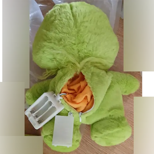 Photo from the official notice: Green Grinch-like Plush Toy soft toy — choking risk