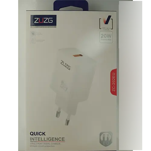 Foto aus der offiziellen Meldung: ZUZG Quick Intelligence Single Port Travel Charger USB-Ladegerät — Risiko: Elektrischer Schlag