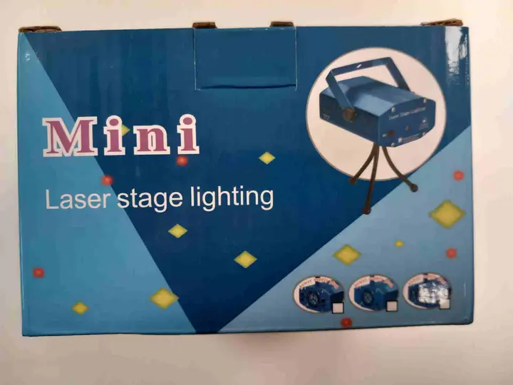 Foto uit de officiële melding: Mini Laser stage lighting Laserprojector — risico: Aantasting van het gezichtsvermogen