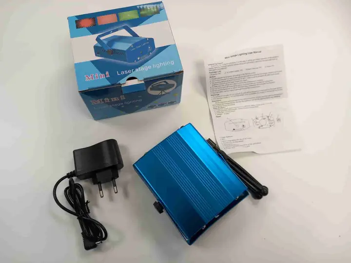Foto uit de officiële melding: Mini Laser stage lighting Laserprojector — risico: Aantasting van het gezichtsvermogen
