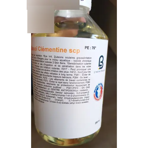 Foto do aviso oficial: L'instant bougies Monoï Clémentine SCP Base perfumada para velas — risco: Químico