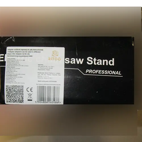 Photo from the official notice: Retoo CHAIN SAW 12 angle grinder conversion kit — cuts risk
