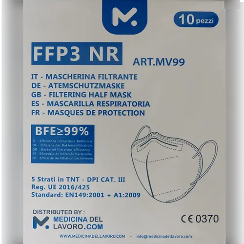 Foto aus der offiziellen Meldung: Medicina del Lavoro Atemschutzmaske, Filtering Half Mask Partikelfiltermaske — Risiko: Gesundheitsrisiken/Sonstige