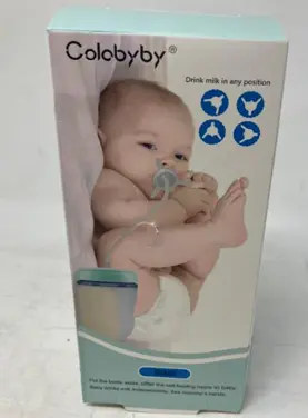 Foto aus der offiziellen Meldung: Dongguan Mumiy Technology Industry Co Ltd Colobyby Baby Self Feeding Bottle Baby-Selbstfütterungsflaschen — Risiko: Ersticken