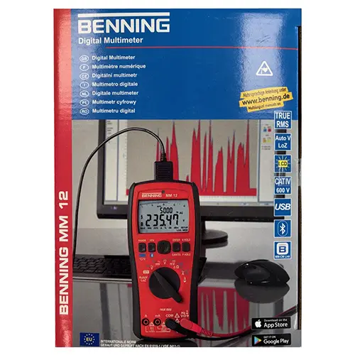 Foto aus der offiziellen Meldung: BENNING® MM 12 Spannungsmesser — Risiko: Elektrischer Schlag