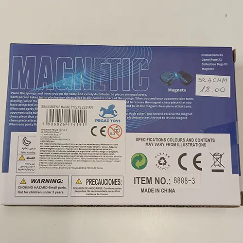 Foto do aviso oficial: Pegaz Toys MAGNETIC Brinquedo magnético — risco: Ferimentos