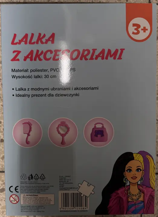 Photo de l’avis officiel: Lalka z akcesoriami Poupée en plastique — risque: Risque chimique
