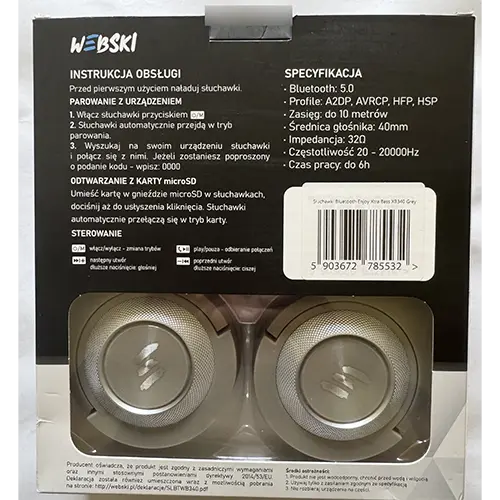 Photo de l’avis officiel: Webski Bezprzewodowe Sluchawki Bluetooth Écouteurs sans fil — risque: Environnement