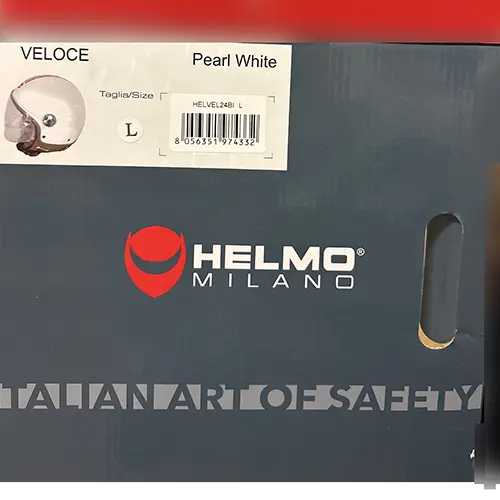 Photo de l’avis officiel: Helmo Milano VELOCE Casque de moto — risque: Blessures