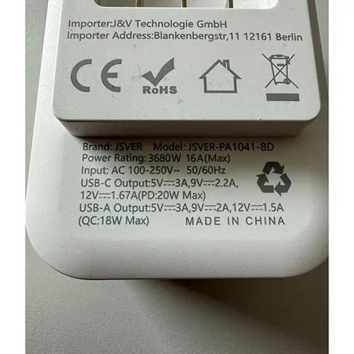 Photo de l’avis officiel: JSVER World Travel Adapter Kit Ensemble d'adaptateurs de voyage — risque: Choc électrique & Incendie