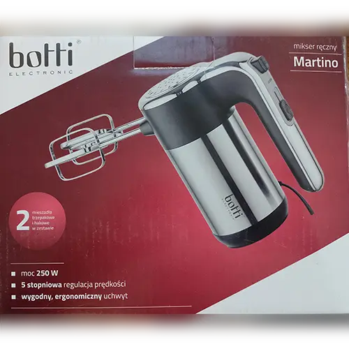 Photo from the official notice: botti® Hand mixer — electric shock risk