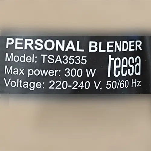 Foto uit de officiële melding: teesa® Smoothie blender — risico: Elektrische schok