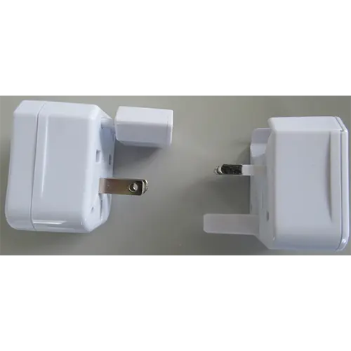 Photo from the official notice: EAZY CASE Universal Travel Adapter World White adaptor — electric shock risk