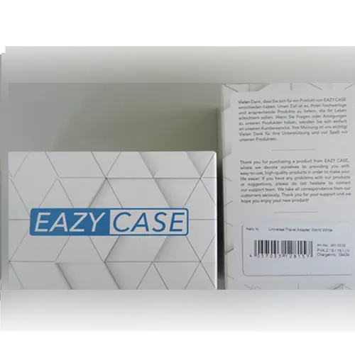 Photo from the official notice: EAZY CASE Universal Travel Adapter World White adaptor — electric shock risk