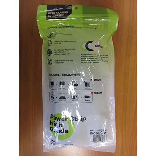 Foto do aviso oficial: Power Strip Chumbo da extensão — risco: Choque elétrico & Incêndio