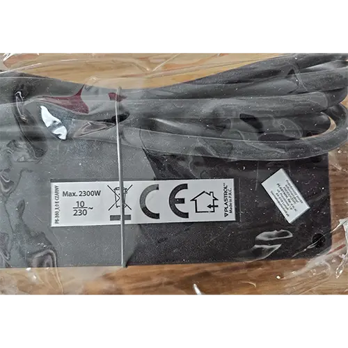 Foto do aviso oficial: PLASTROL Extension cord PLASTROL Chumbo da extensão — risco: Choque elétrico (SR/02261/26)