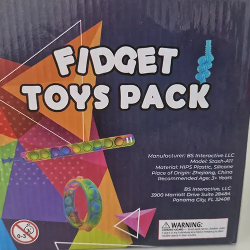 Photo de l’avis officiel: Stashables Fidget Toys Pack (75 pieces) Jeu de jouets Fidget — risque: Risque chimique